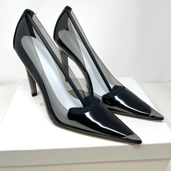 Good American Cinder-F*CKING-RELLA Pump In Light Smoke Size 12 New - Picture 6 of 15